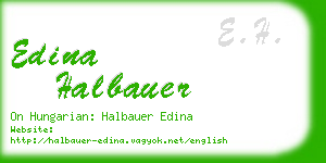 edina halbauer business card